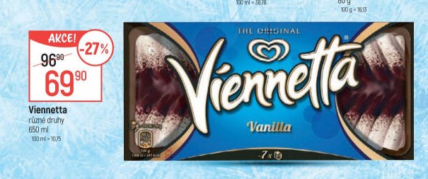 Viennetta různé druhy