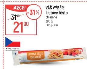 Listové těsto Váš Výběr