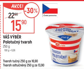 Tvaroh polotučný Váš výběr