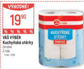 Utěrky kuchyňské 2vrstvé Váš Výběr