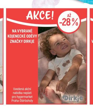Na vybrané kojenecké oděvy značky DIRKJE