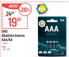 Baterie alkalické OHO