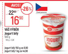 Jogurt bílý Váš Výběr