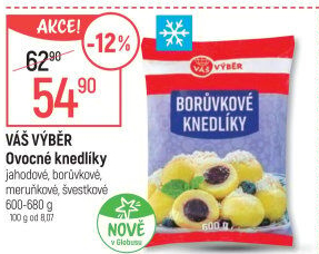 Knedlíky ovocné mražené Váš Výběr