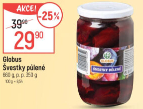 Kompot Švestky Globus