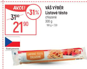 Listové těsto Váš Výběr