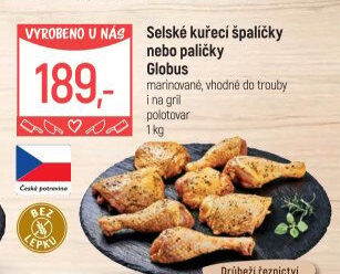 Selské kuřecí stehna marinovaná Globus