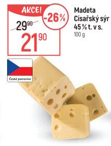 Sýr Císářský 45% Madeta