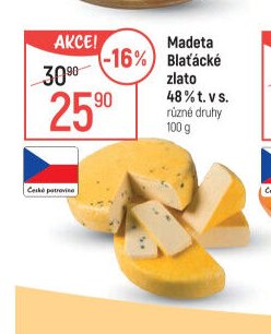 Madeta Blaťácké zlato 48% t. v s.