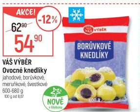 Knedlíky ovocné mražené Váš Výběr