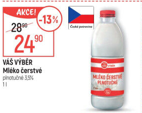 Mléko čerstvé Váš Výběr - 3,5% plnotučné
