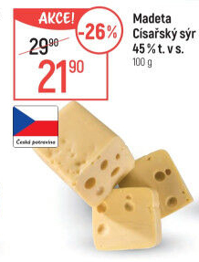 Sýr Císářský 45% Madeta