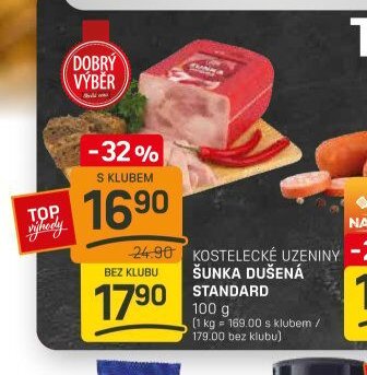 Kostelecké uzeniny šunka dušená standard