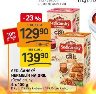 Sedlčanský Hermelín na gril