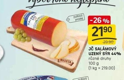 JČ SALÁMOVÝ UZENÝ SÝR 44%