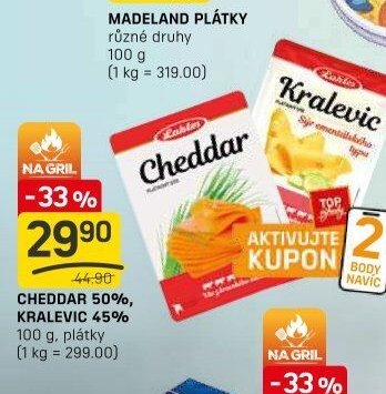 CHEDDAR 50%, KRALEVIC 45%