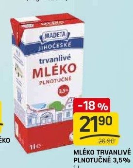 MLÉKO TRVANLIVÉ PLNOTUČNÉ 3,5%