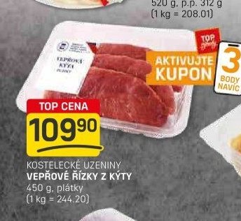 KOSTELECKÉ UZENINY VEPŘOVÉ ŘÍZKY Z KÝTY