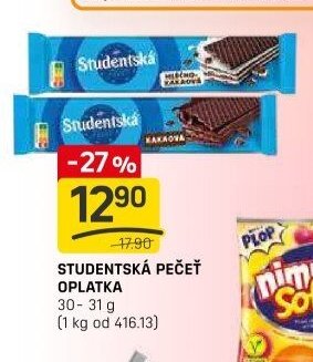 STUDENTSKÁ PEČEŤ OPLATKA