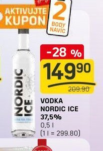 VODKA NORDIC ICE 37,5% 0,5 l - FLOP TOP akcniletaky.com