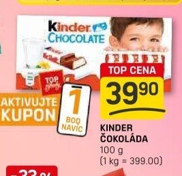 Čokoládky Kinder