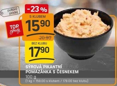 Pikantní sýrová pomazánka s česnekem