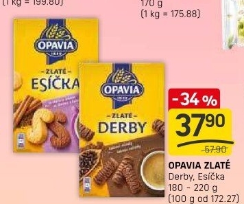 Sušenky Derby Zlaté Opavia