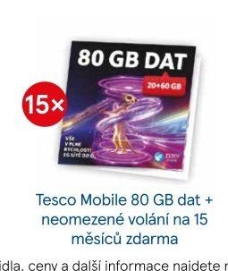 Tesco Mobile 80 GB dat + neomezené volání - Tesco akcniletaky.com