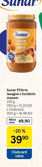 Sunar Příkrm lasagne s hovězím masem