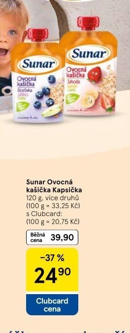 Sunar Ovocná kašička Kapsička