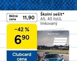 Školní sešit A5, 40 listů, linkovaný