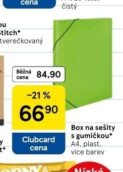 Box na sešity s gumičkou A4, plast, více barev