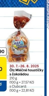 Ölz Mléčné houstičky s čokoládou 210 g