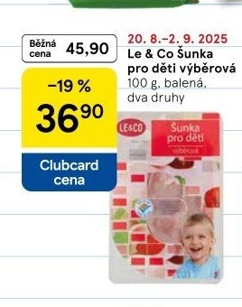Le & Co Šunka pro děti 100 g