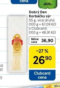 Dobrý Den Korbačky sýr 55 g