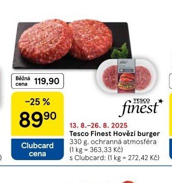 Tesco Finest Hovězí burger