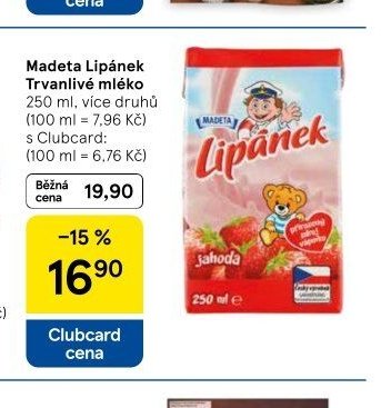 Madeta Lipánek Trvanlivé mléko