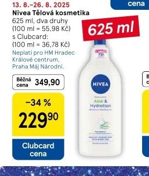 Nivea Tělová kosmetika 625 ml - Tesco akcniletaky.com