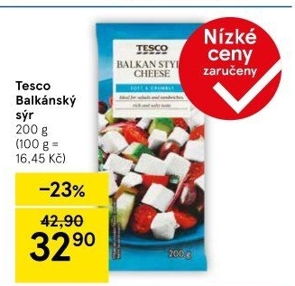 Balkánský sýr Tesco