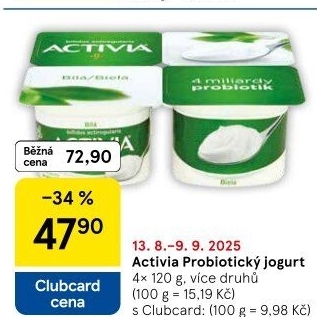 Bílý jogurt Activia Danone