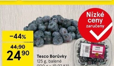 Borůvky Tesco