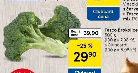 Brokolice Tesco