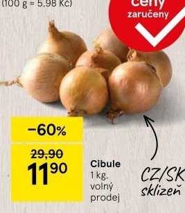 Cibule kuchyňská žlutá