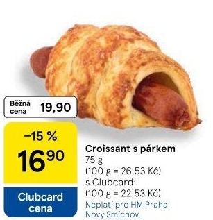 Croissant s párkem