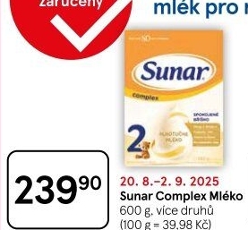 Kojenecká výživa Sunar Complex