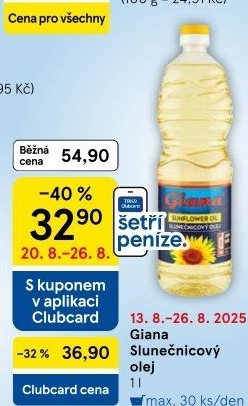 Slunečnicový olej Giana