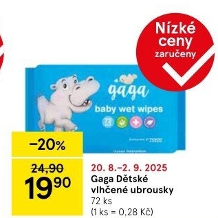 Vlhčené ubrousky dětské Gaga