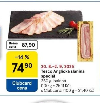 Tesco Anglická slanina speciál