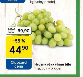 Hrozny révy vinné bílé