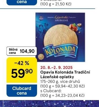 Opavia Kolonáda Tradiční Lázeňské oplatky